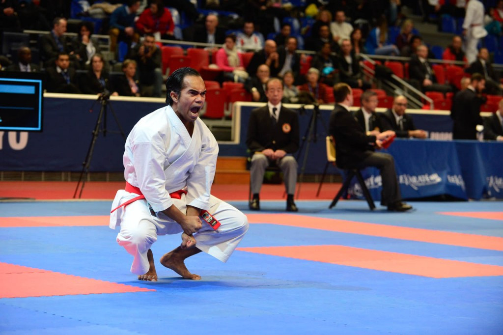 The men's kata event attracted 134 entries from 42 nations ©Xavier Servolle/WKF