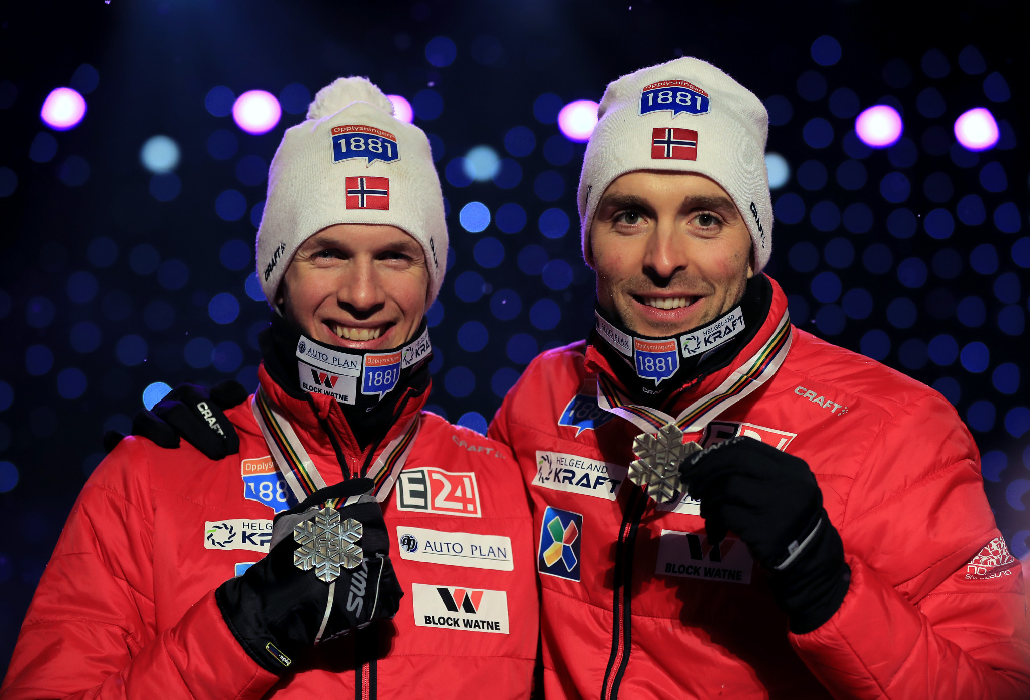 Magnus Krog, left, also won three medals at Nordic Ski World Championships ©Getty Images