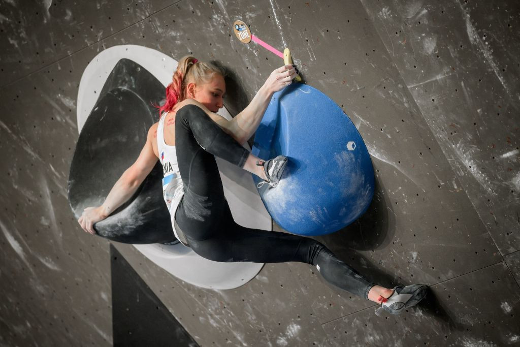 Janja Garnbret took gold in the women's bouldering event in Switzerland ©Getty Images