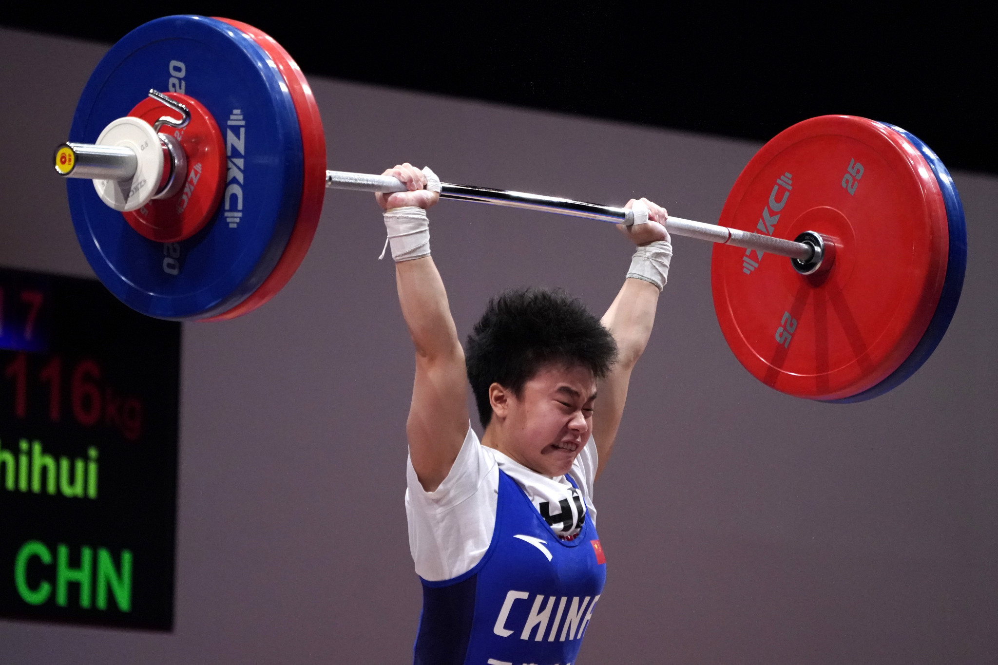 China's Hou Zhihui was the star of the first two days of the Asian Weightlifting Championships in Tashkent ©Getty Images