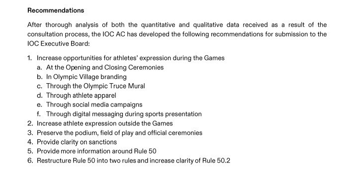 The report from the IOC Athletes' Commission makes six main recommendations to the Executive Board ©ITG