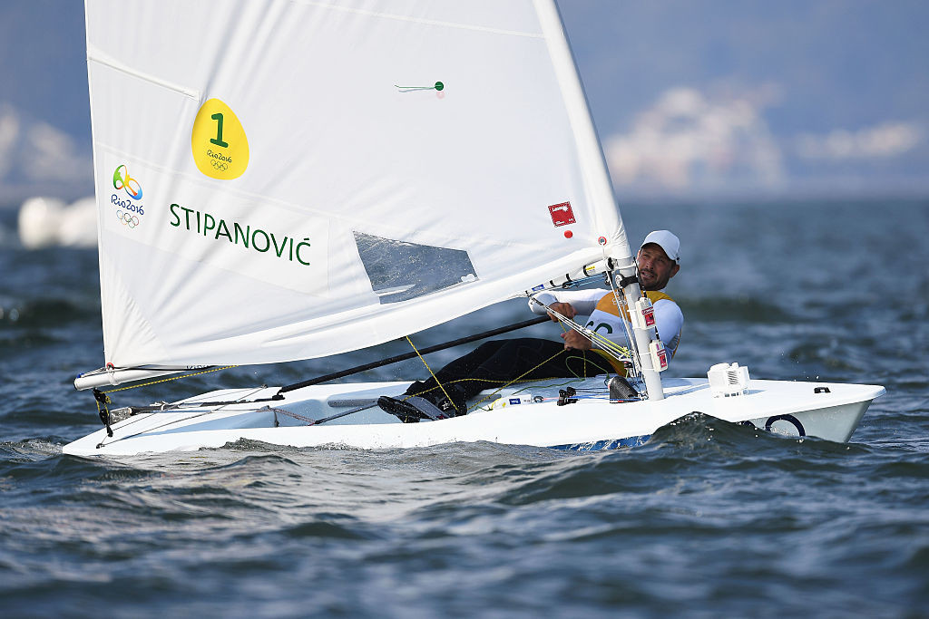 Croatia's Rio 2016 laser silver medallist Tonči Stipanović moved up to third place at the Vilamoura International Championship ©Getty Images