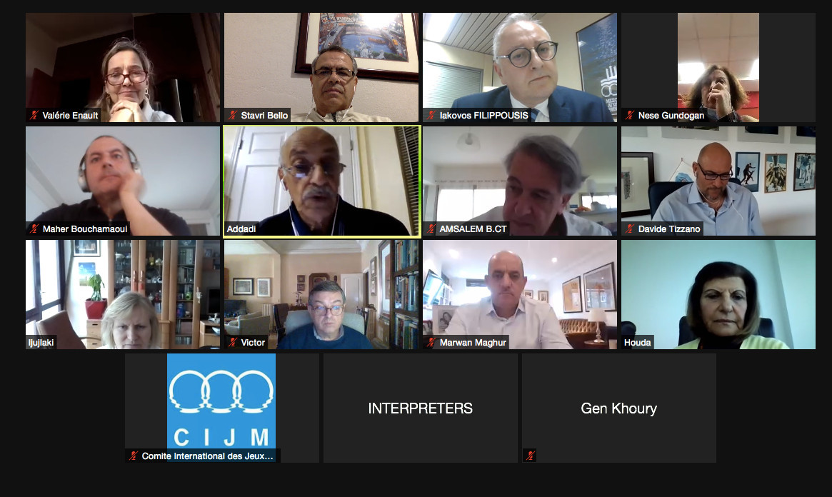 The Executive Committee of the Mediterranean Games held a virtual meeting ©CIJM