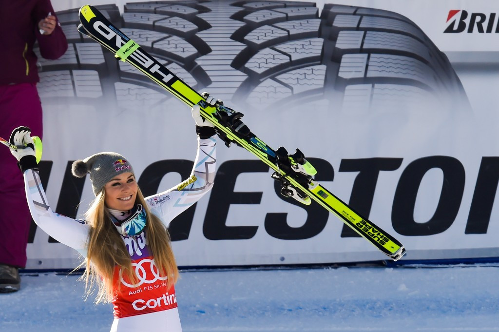 Lindey Vonn has now broken a World Cup record at Cortina d'Ampezzo for the second successive season ©Getty Images