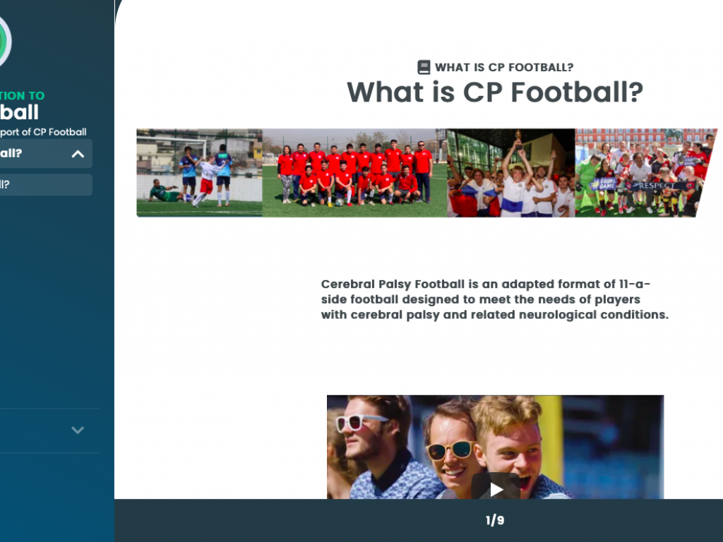 IFCPF will have a free introductory course for all interested in learning more about cerebral palsy football ©IFCPF