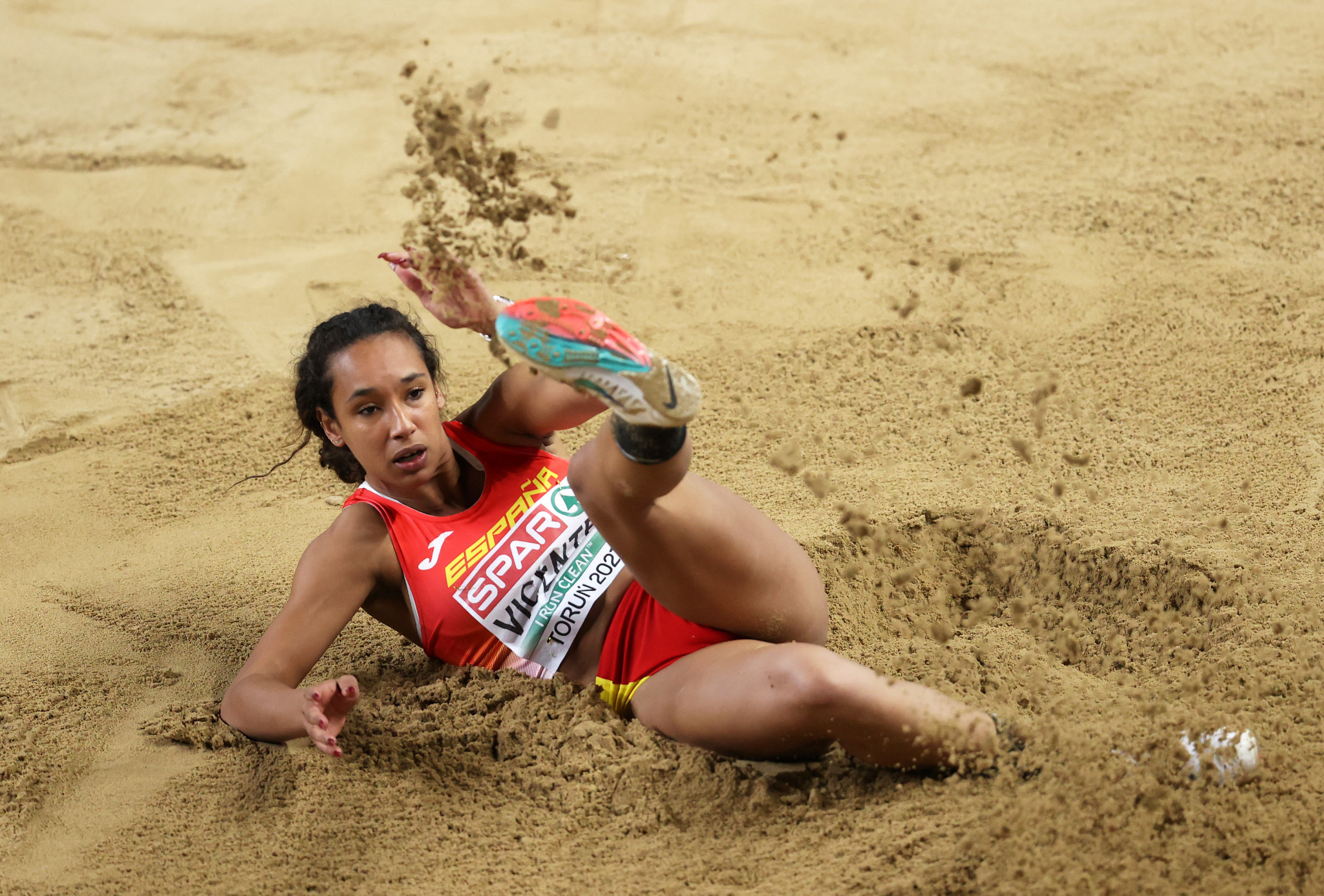 Maria Vicente rose from seventh to clinch the heptathlon title in Lana ©Getty Images