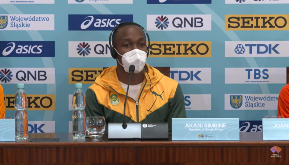 The South African team including Commonwealth 100m champion Akani Simbine took more than 30 hours to travel to the event in Poland ©World Athletics