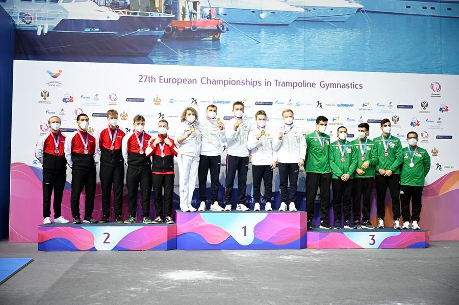 Russia claimed three golds at the European Gymnastics Trampoline Championships including in the men's team tumbling ©European Gymnastics