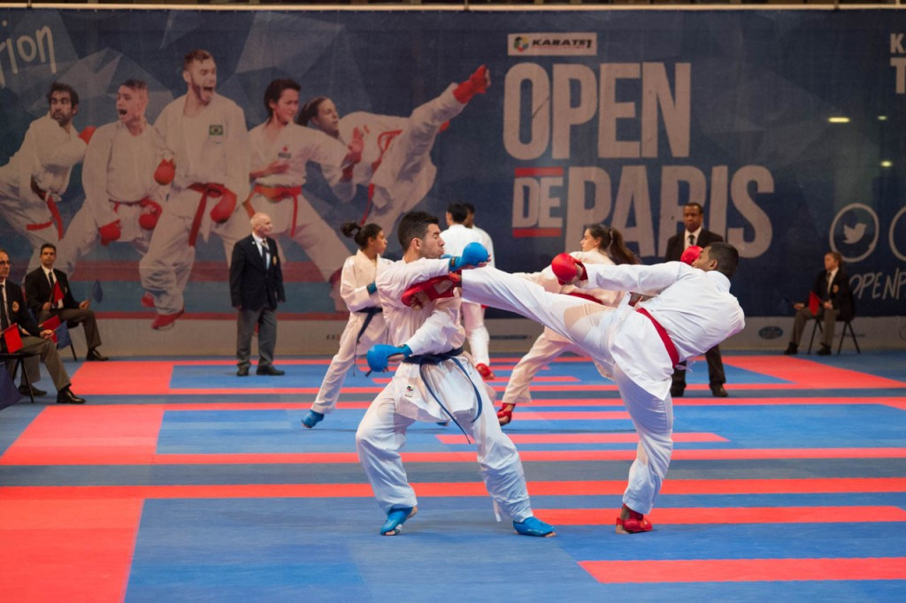 Men's and women's kumite elimination matches took place on day two of the Paris Open ©Xavier Servolle/WKF
