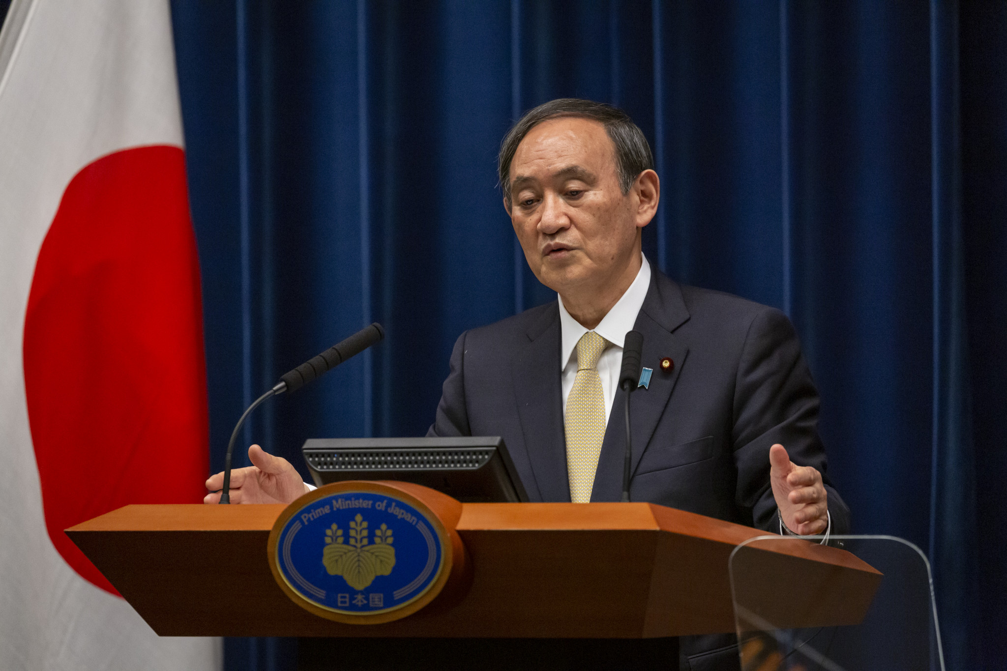 Japanese Prime Minister Yoshihide Suga is expected to extend the state of emergency restrictions in Tokyo ©Getty Images