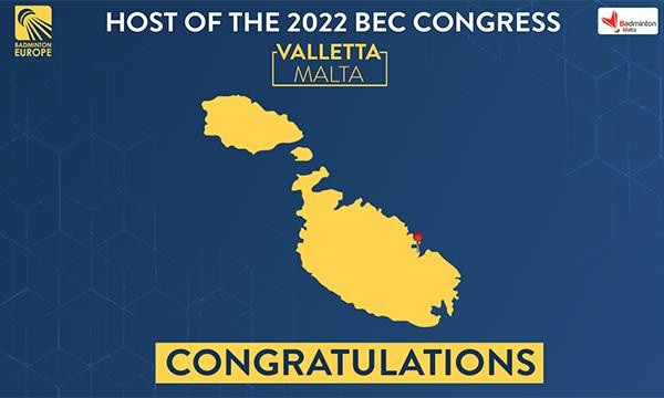 Badminton Europe hoping to stage 2022 Congress in Malta after cancellations