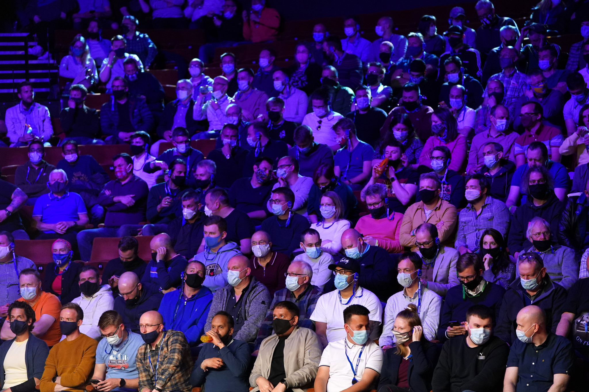 An estimated 600 fans took in the action at the Crucible Theatre today as part of a UK Government pilot project to look at the resumption of large-scale events ©Getty Images