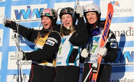 The Dufour-Lapointe sisters swept the podium as Justine took victory ahead of Chloe and Maxime ©Twitter