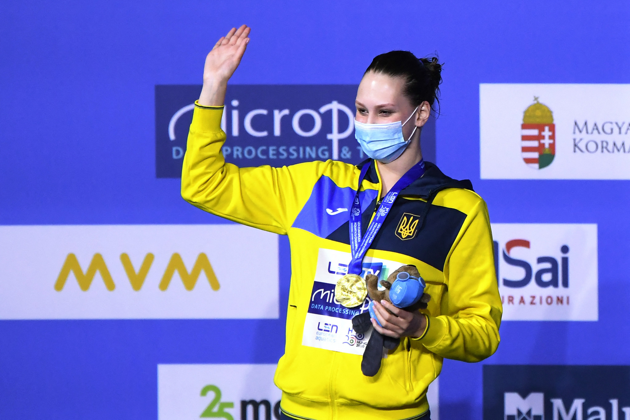 Ukraine's Marta Fiedina was victorious in the solo technical artistic swimming final  ©Getty Images