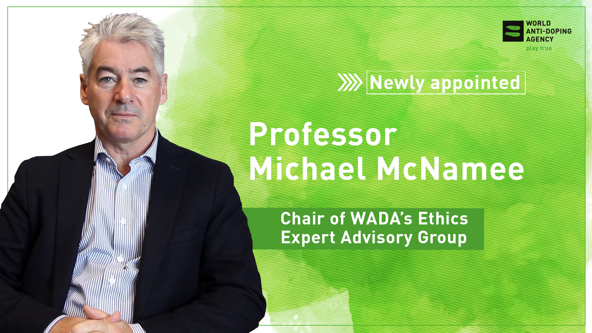 McNamee named chair of WADA Ethics Expert Advisory Group