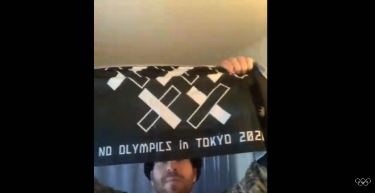 Anti-Olympics protestor gatecrashes online press briefing after IOC Executive Board meeting