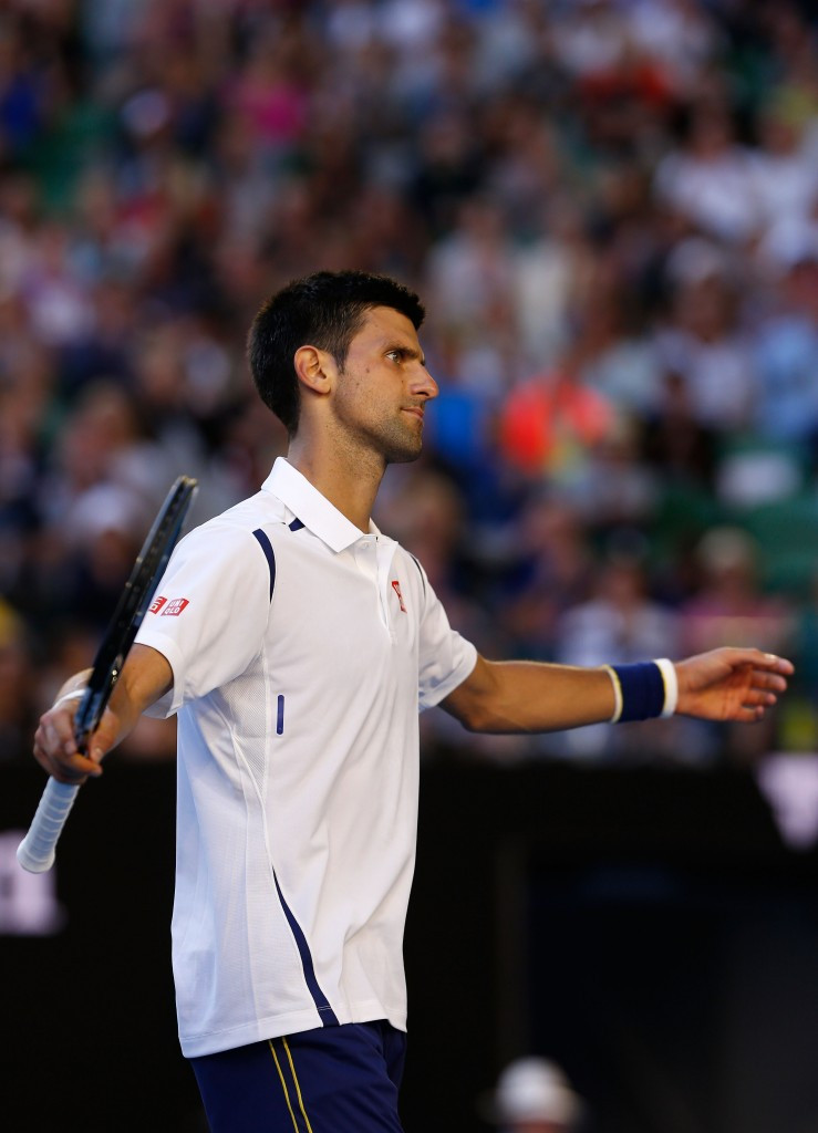 Novak Djokovic made 100 unforced errors but still reached the Australian Open quarter-finals ©Getty Images