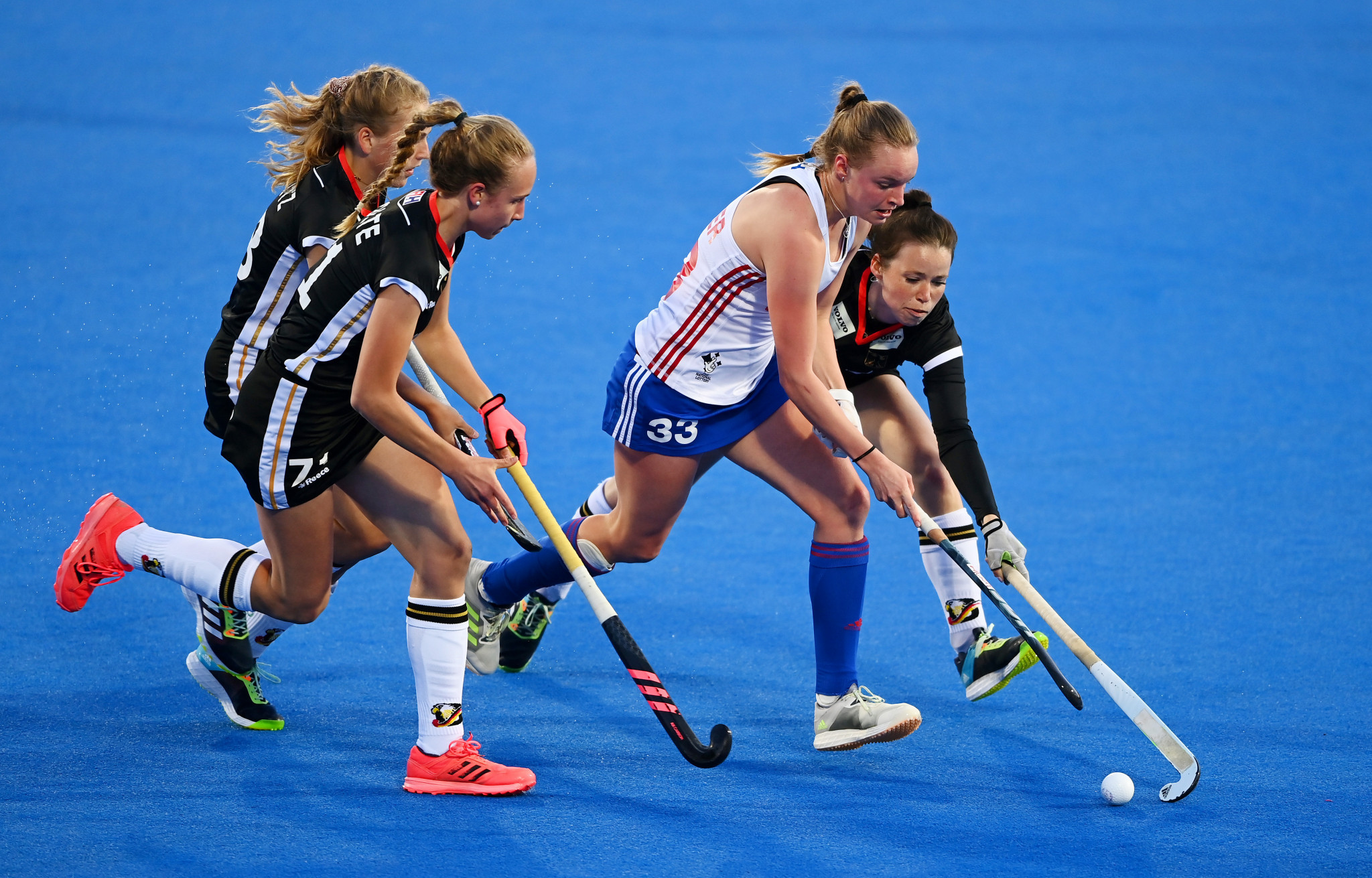 Britain's women's team beat Germany 2-0 to put  themselves sixth in the FIH Pro League table ©Getty Images