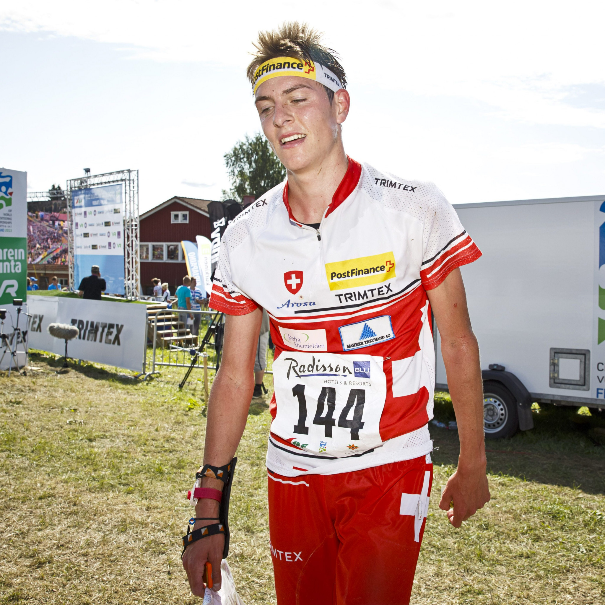 Home hope Matthias Kyburz, winner of the knockout sprint yesterday at the European Orienteering Championships in Neuchâtel, could only finish 11th today in a men's sprint won by Sweden's Emil Svensk ©Getty Images