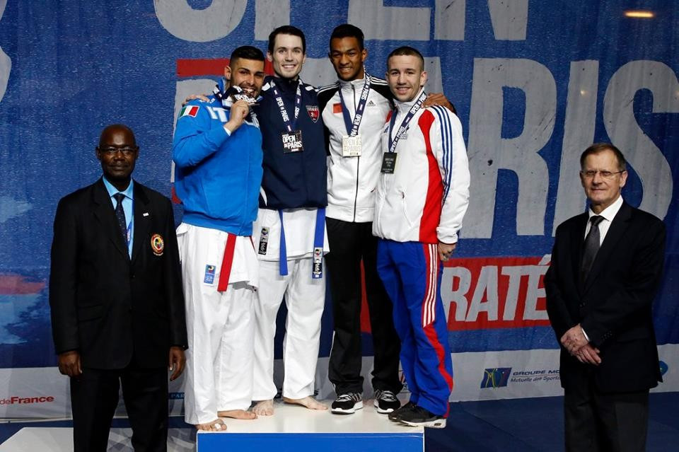 American Thomas Scott won his country's first karate gold medal for 16 years with victory in the men's under 75kg kumite event ©Denis Boulanger/FFKDA