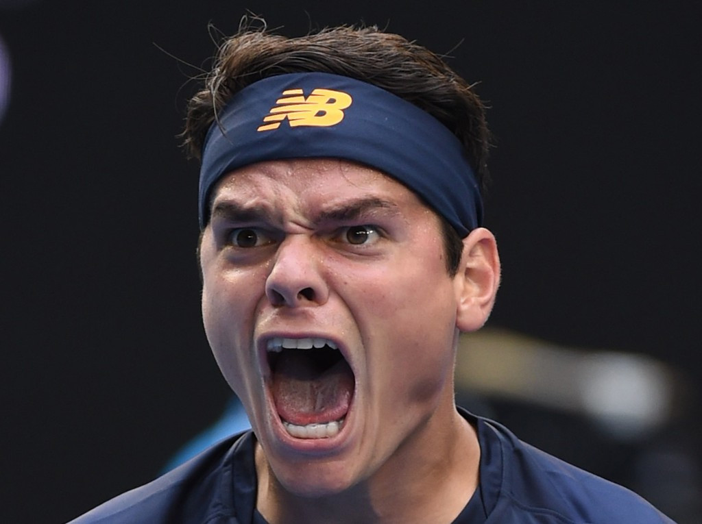 Milos Raonic held off a fightback from Stanislas Wawrinka to reach the men's quarter-finals ©Getty Images