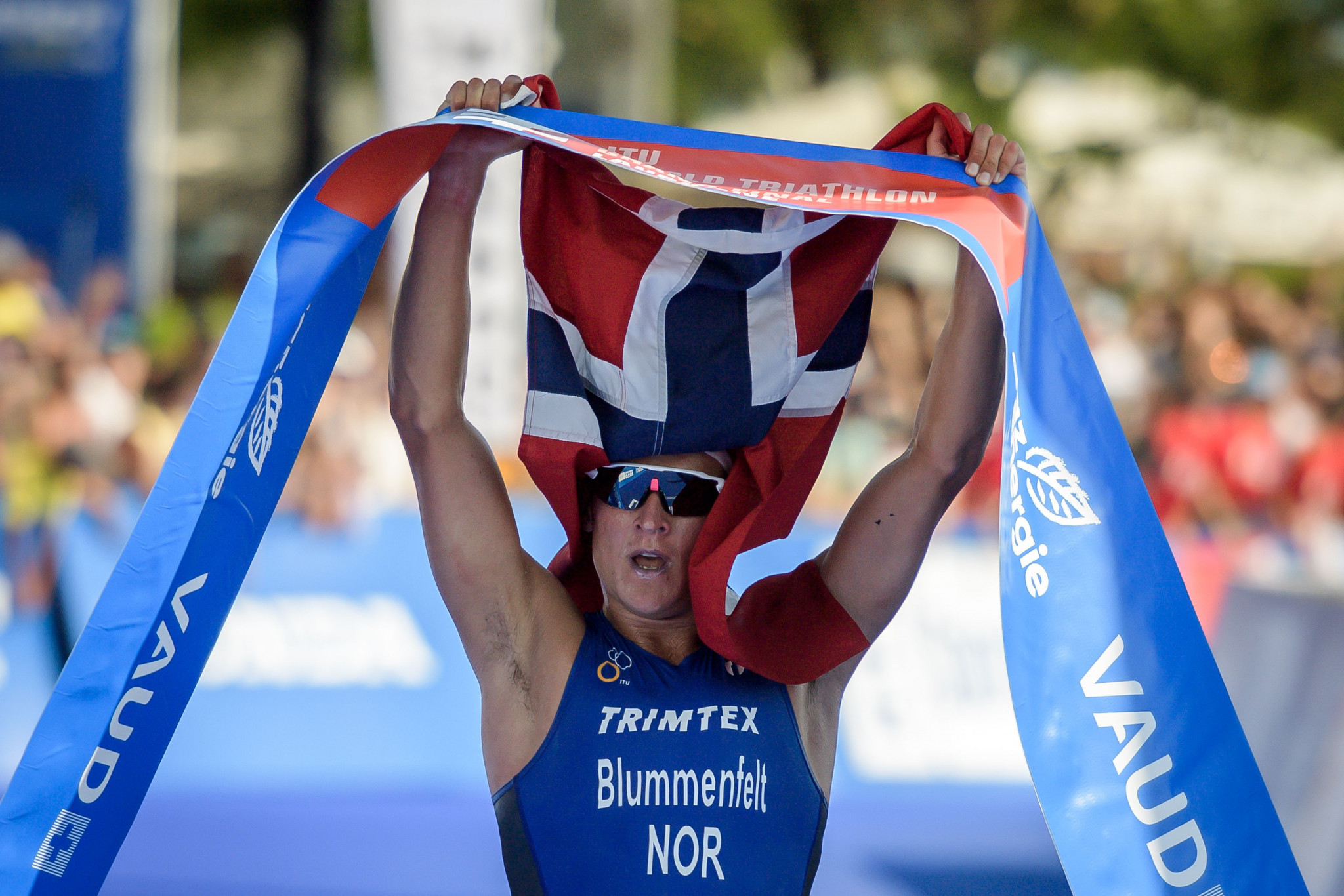 Kristian Blummenfelt made it back-to-back victories after winning the World Triathlon Cup event in Lisbon ©Getty Images