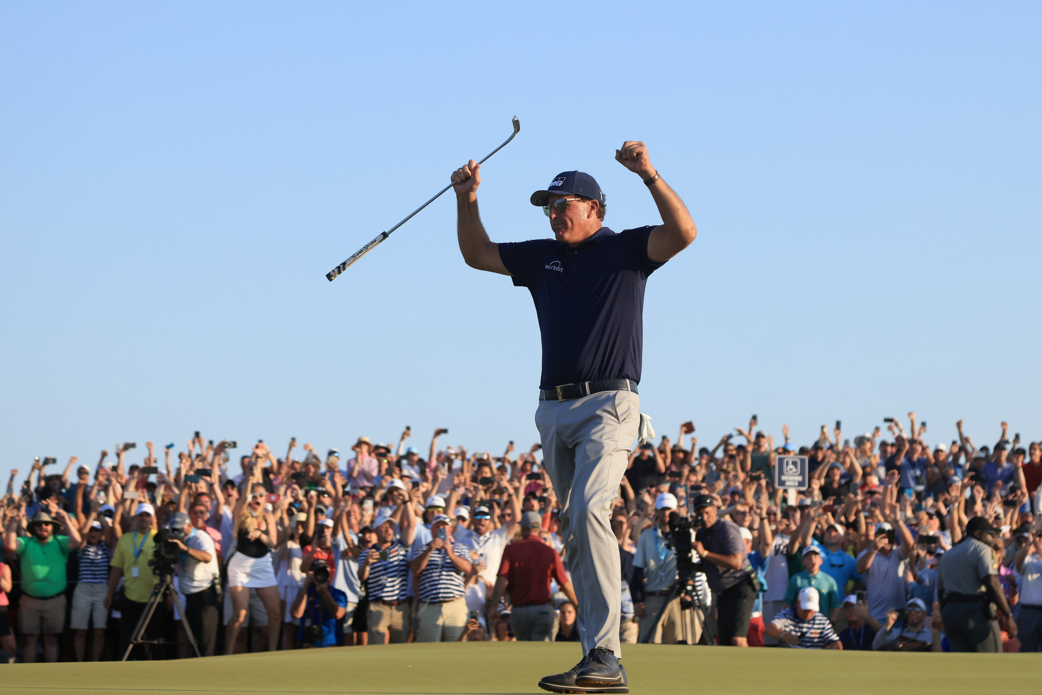 Cool-headed Mickelson wins PGA Championship to become golf's oldest major champion