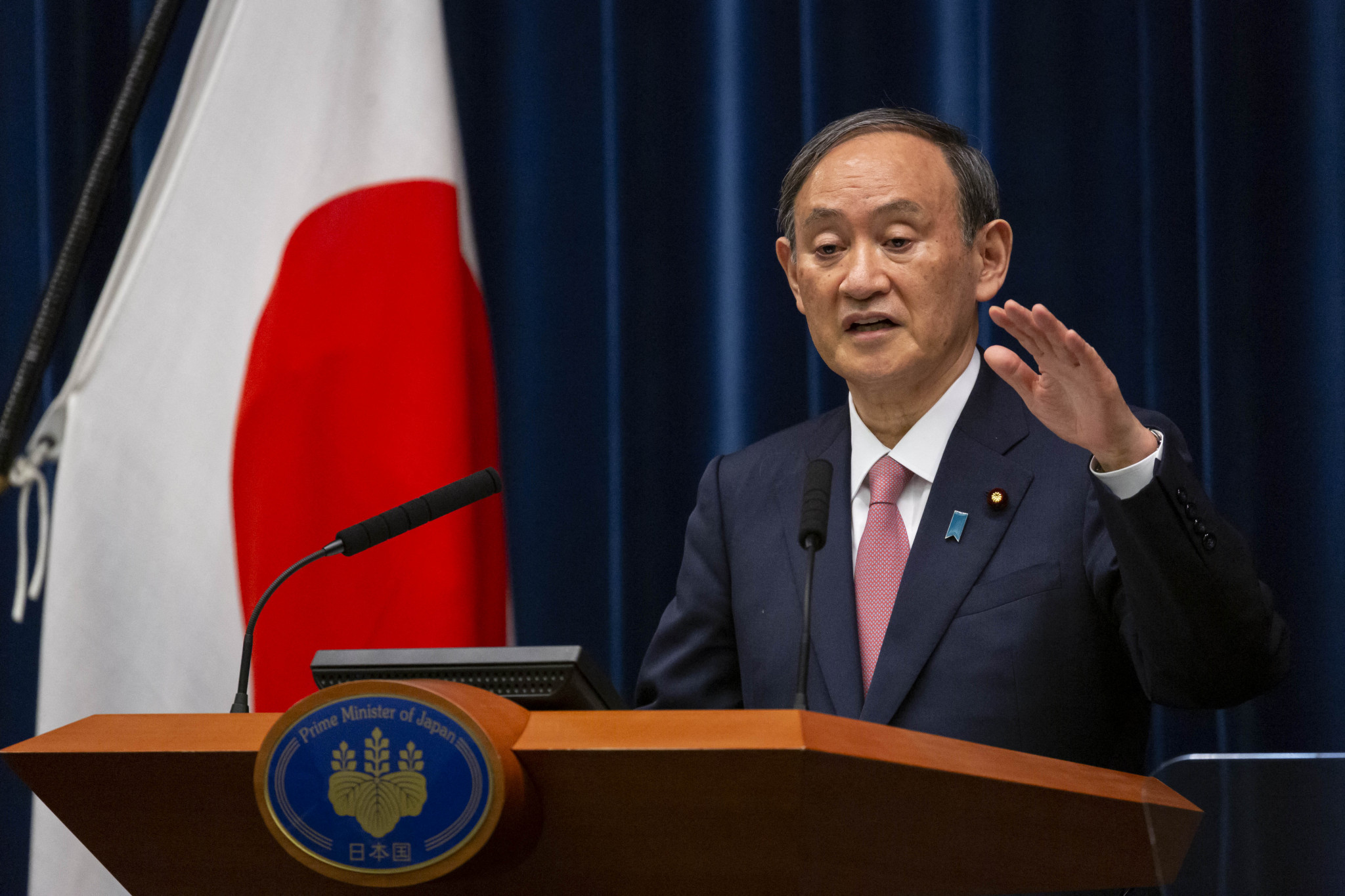 Japanese Prime Minister Yoshihide Suga is pressing ahead with Tokyo 2020, despite public opposition and an election looming ©Getty Images