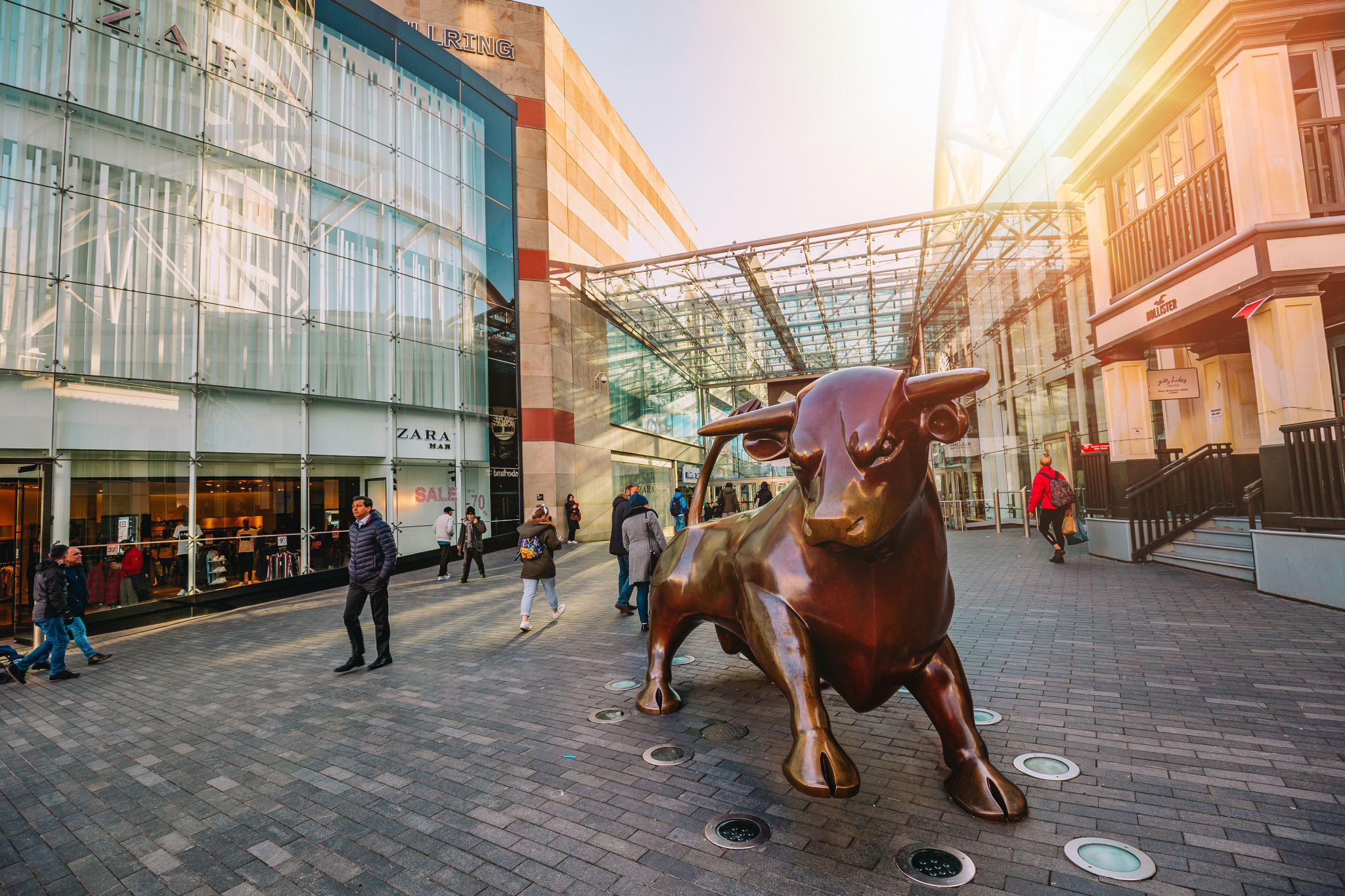 The famous Bullring is a landmark in Birmingham and home to excellent shops and restaurants ©WMGC