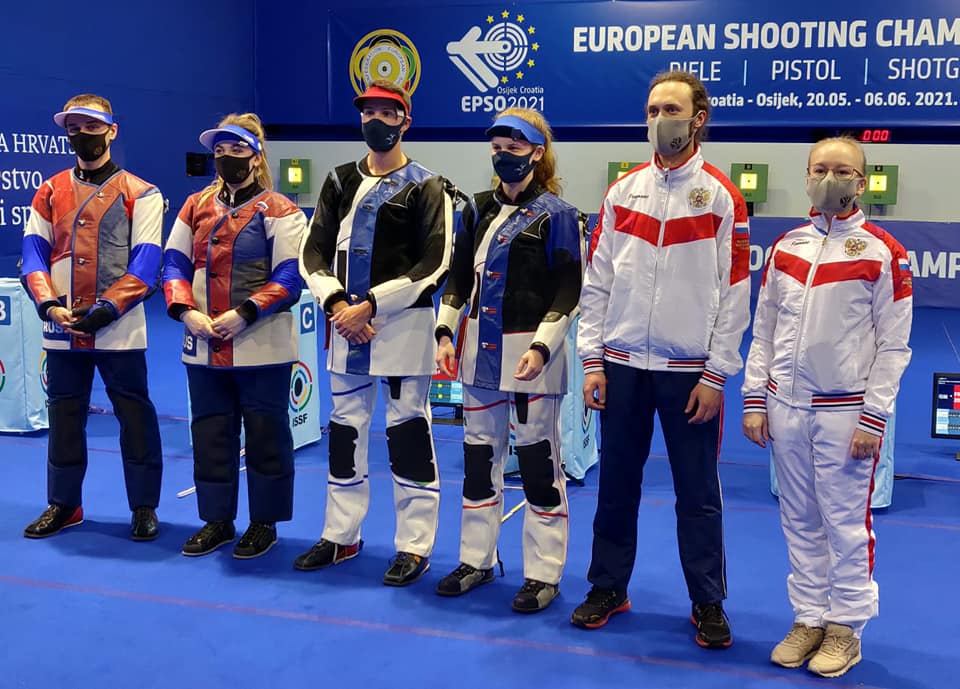 France won the mixed team 10m air rifle event ©European Shooting Confederation