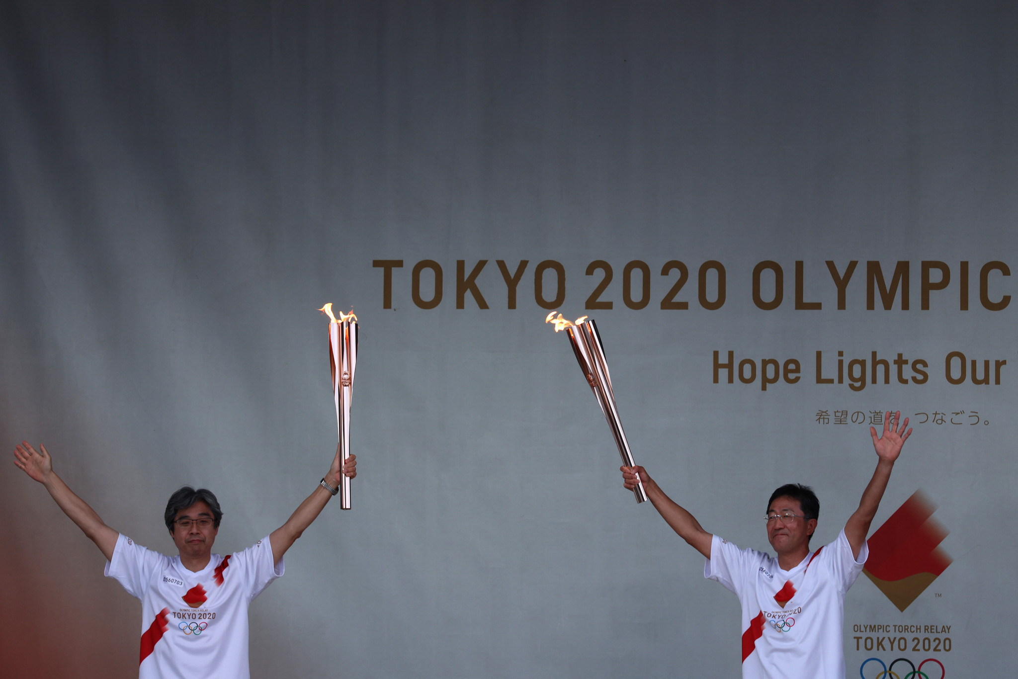 Coronavirus restrictions mean the Tokyo 2020 Torch Relay has been a low key affair ©Getty Images