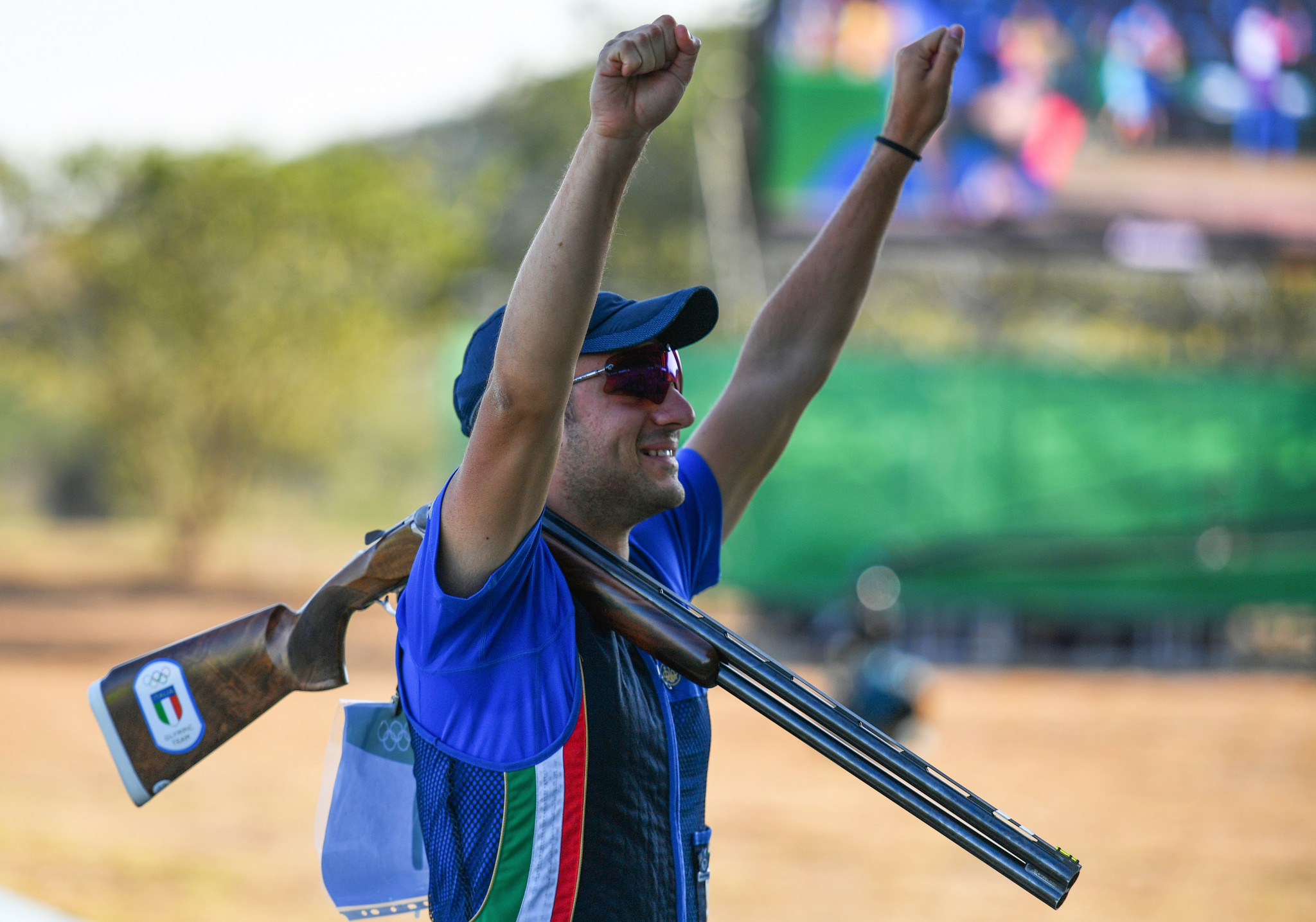 Olympic champion Gabriele Rossetti won the men's skeet title ©Getty Images