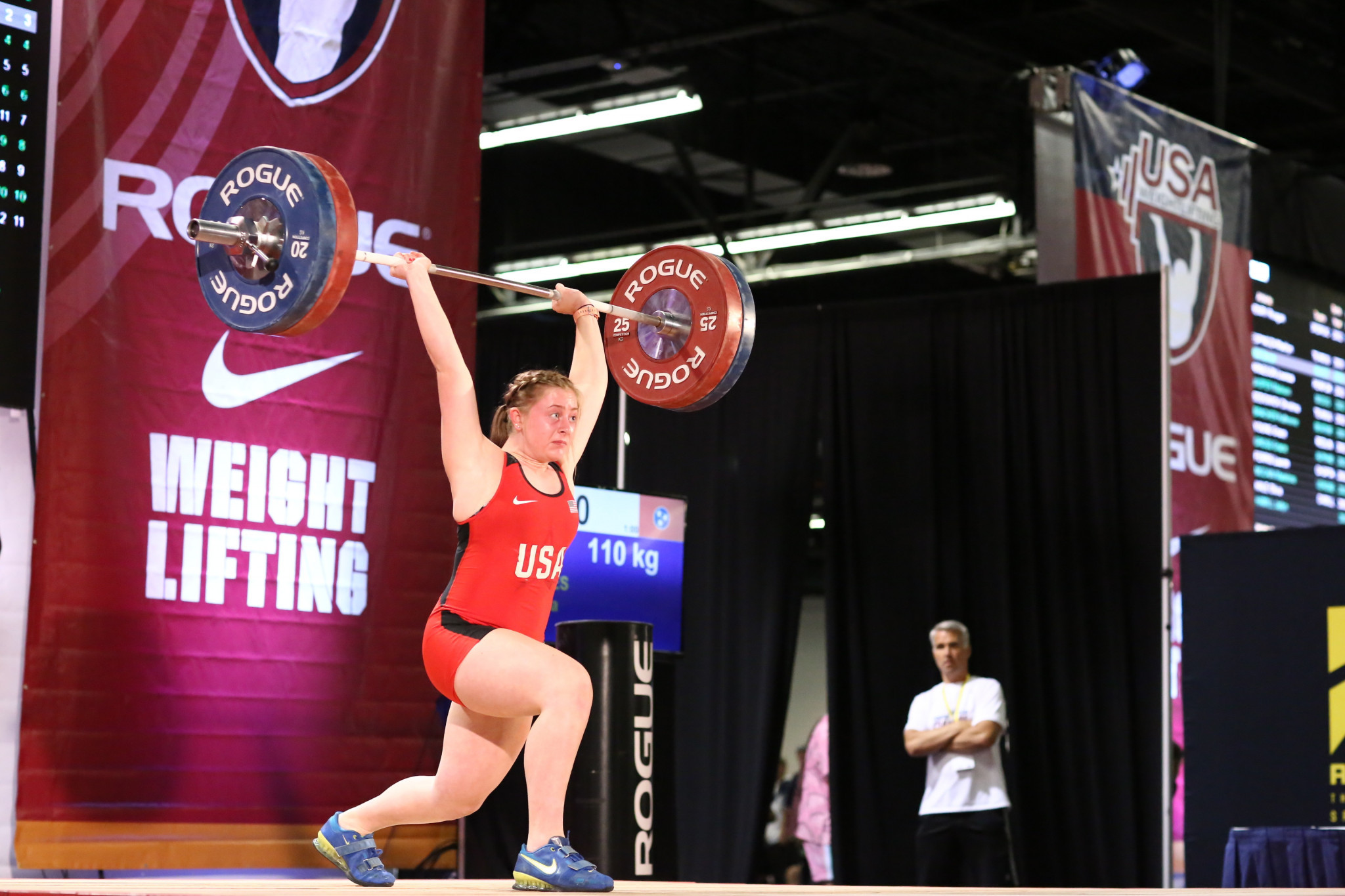 Olivia Reeves ensured the United States won a fifth successive gold at the IWF Junior World Championships in Tashkent ©USA Weightlifting