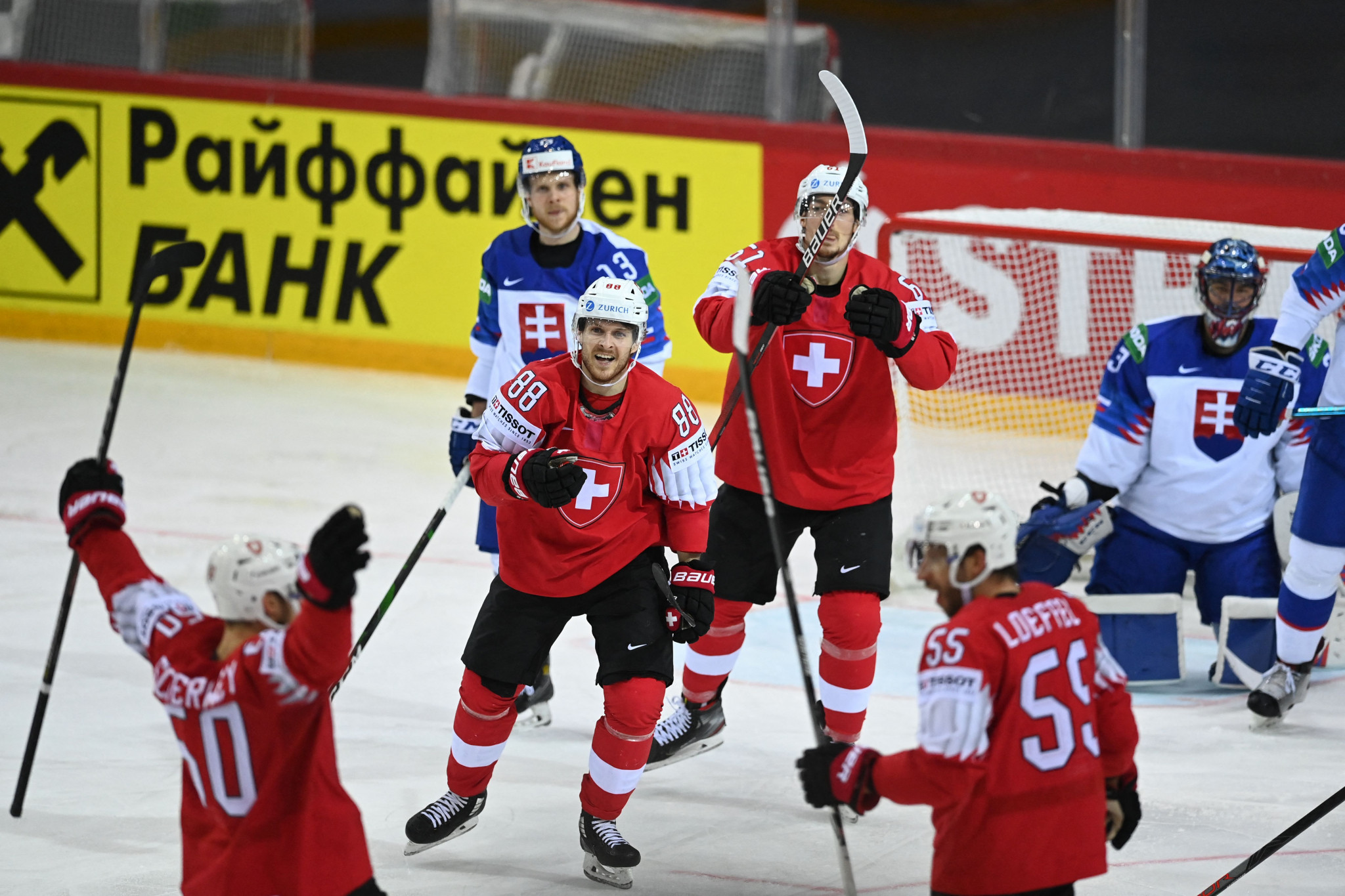 Switzerland net eight in Slovakia rout at IIHF Men’s World Championship