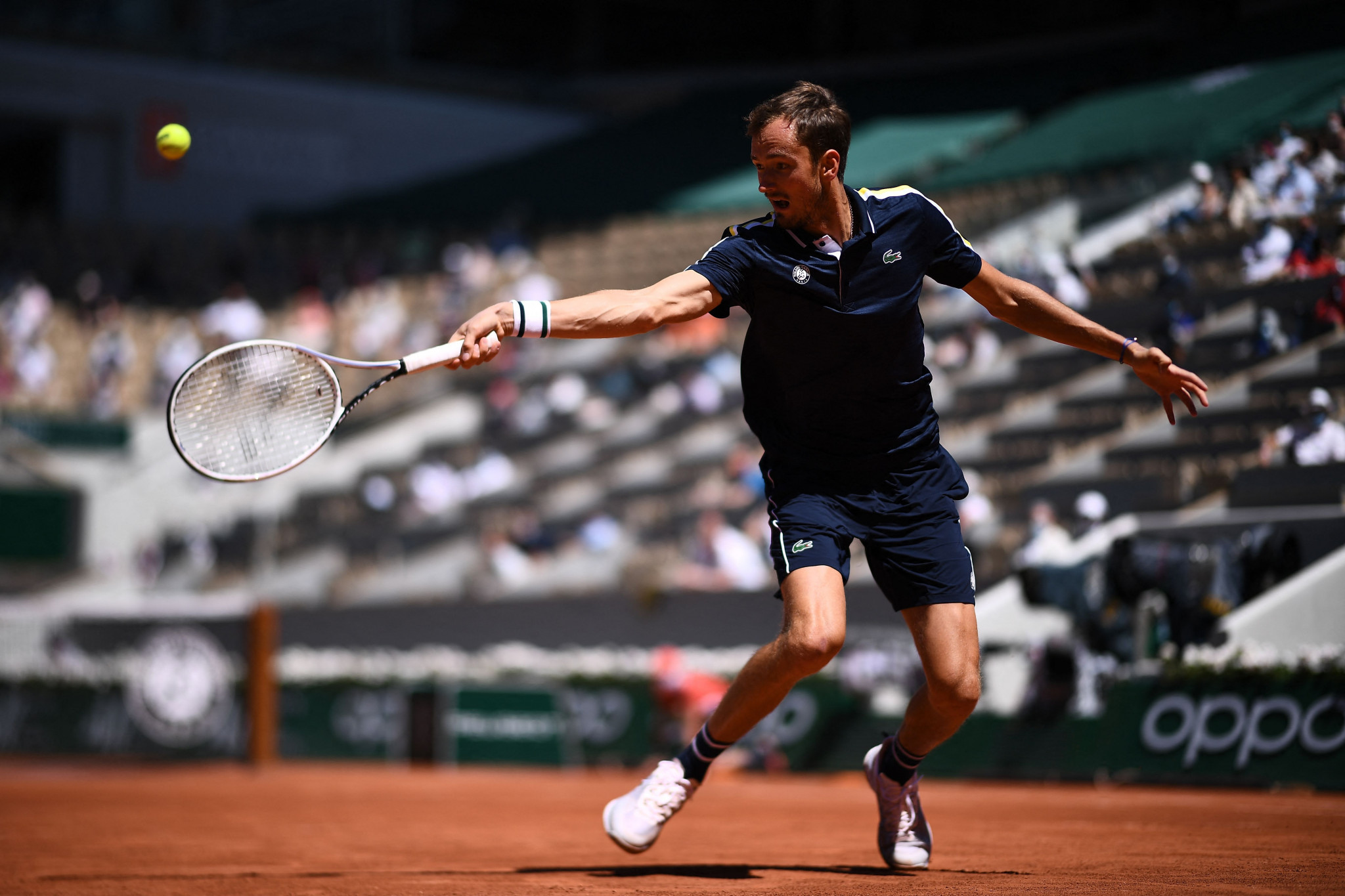 World number two Daniil Medvedev of Russia also advanced to the second round of the tournament, having never before won a match at the French Open ©Getty Images