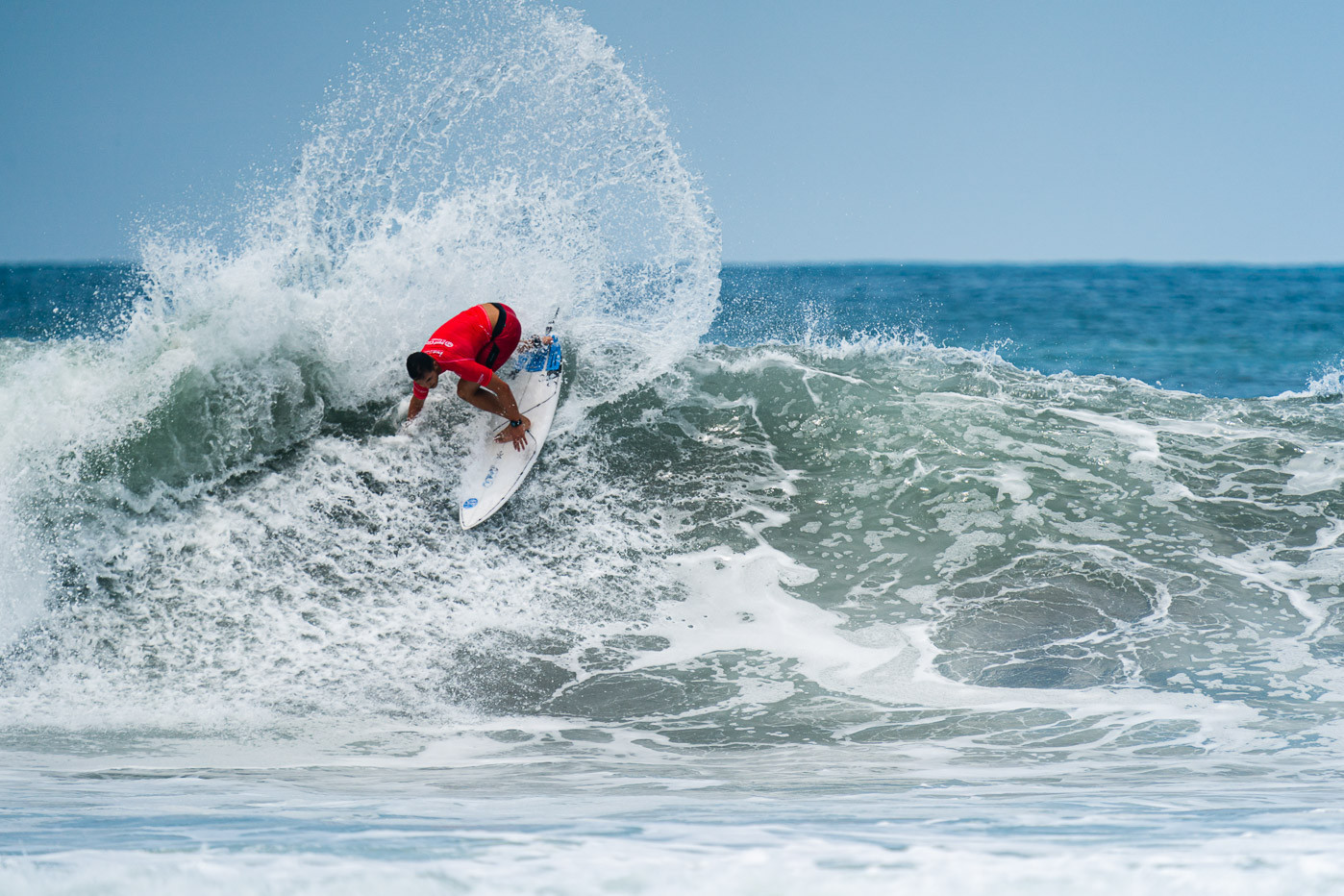 Canada's Shane Campbell surfs on the second day of action ©ISA/Pablo Franco