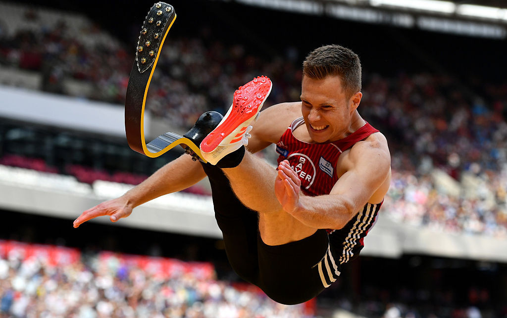 Germany's Markus Rehm improved his T64 long jump world record to 8.62m at the European Para Athletics Championships today ©Getty Images