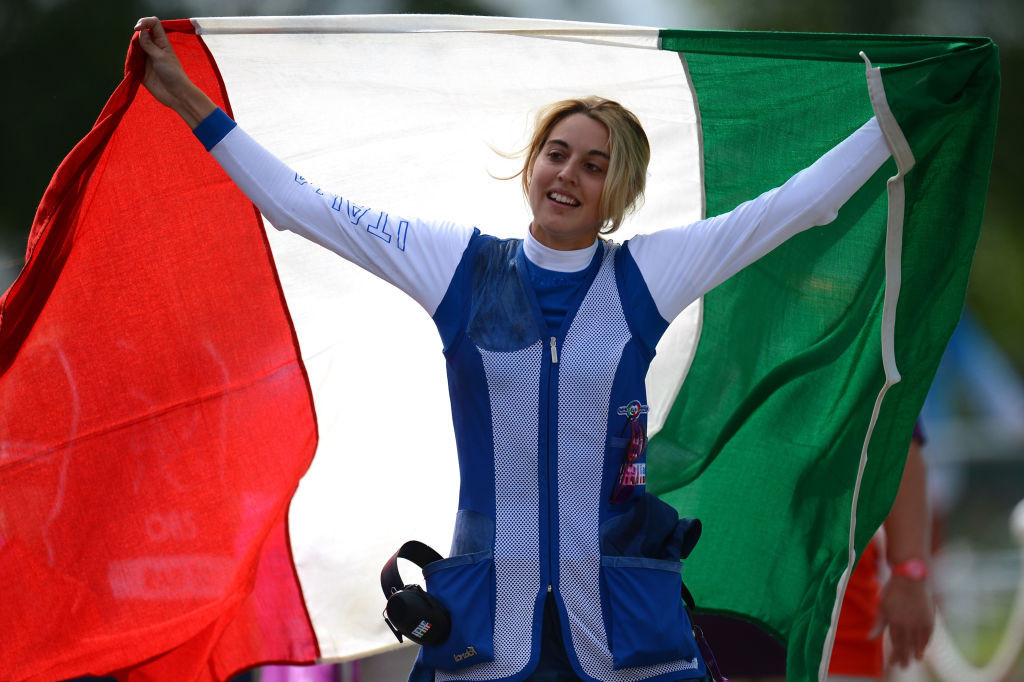 Italy's trap gold medallist at the London 2012 Olympics, Jessica Rossi, picked up another title today as she and Valerio Grazini won the trap mixed team title at the European Shooting Championships in Osijek, Croatia ©Getty Images