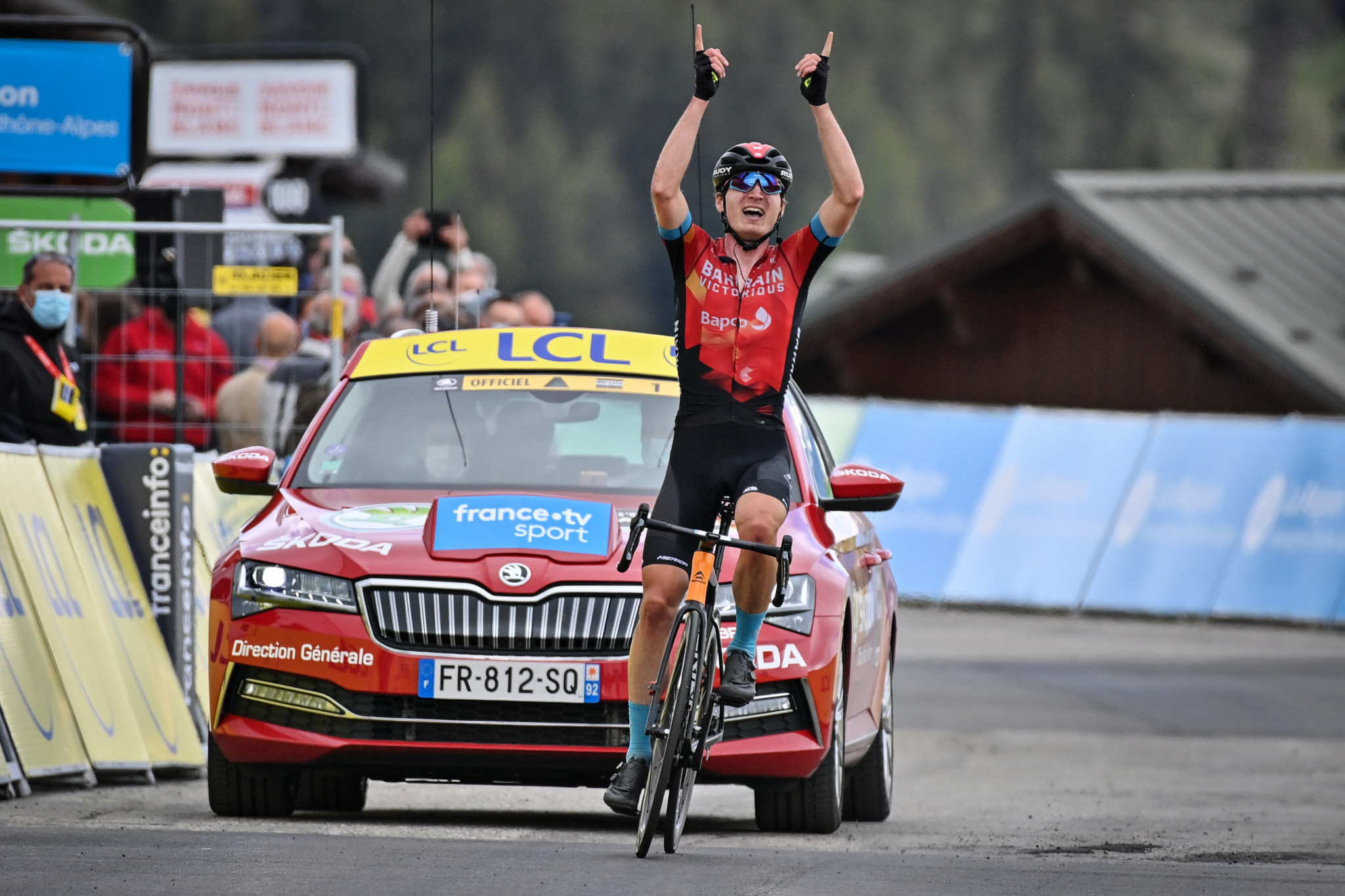 Ukraine’s Mark Padun won stage seven at La Plagne ©Getty Images