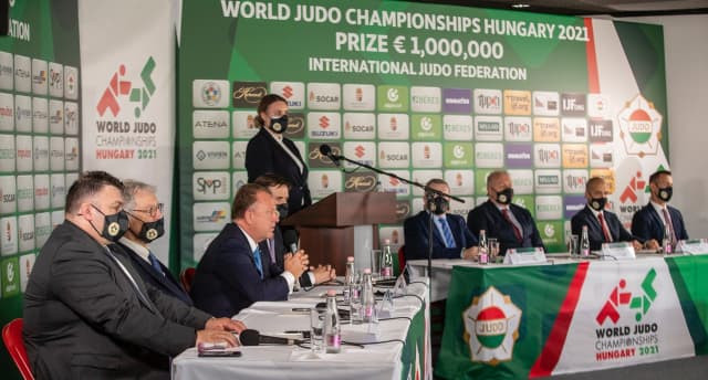 The re-election of Marius Vizer, third left, as President of the International Judo Federation is reward for the progress the sport has made under him, it has been claimed ©IJF