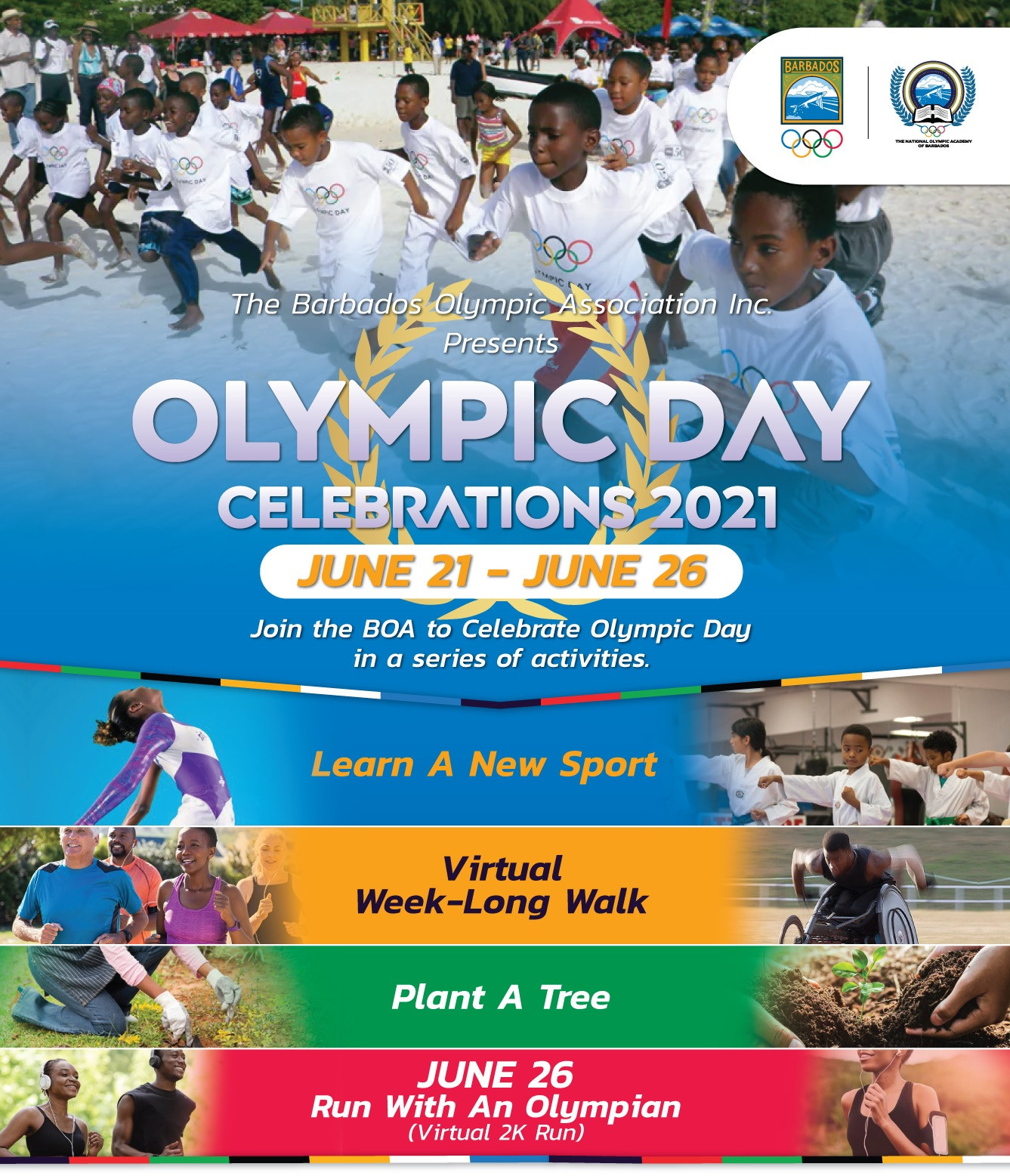 Barbados Olympic Association announces details of week of activities as part of Olympic Day celebrations