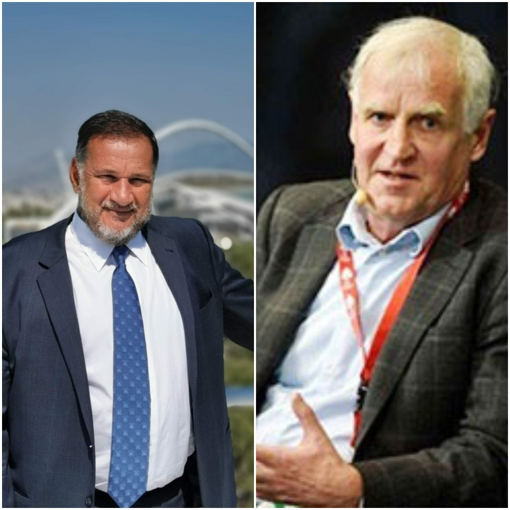 Spyros Capralos, left, and Niels Nygaard are contesting the Presidency of the European Olympic Committees tomorrow at the 50th anniversary General Assembly in Athens ©ITG
