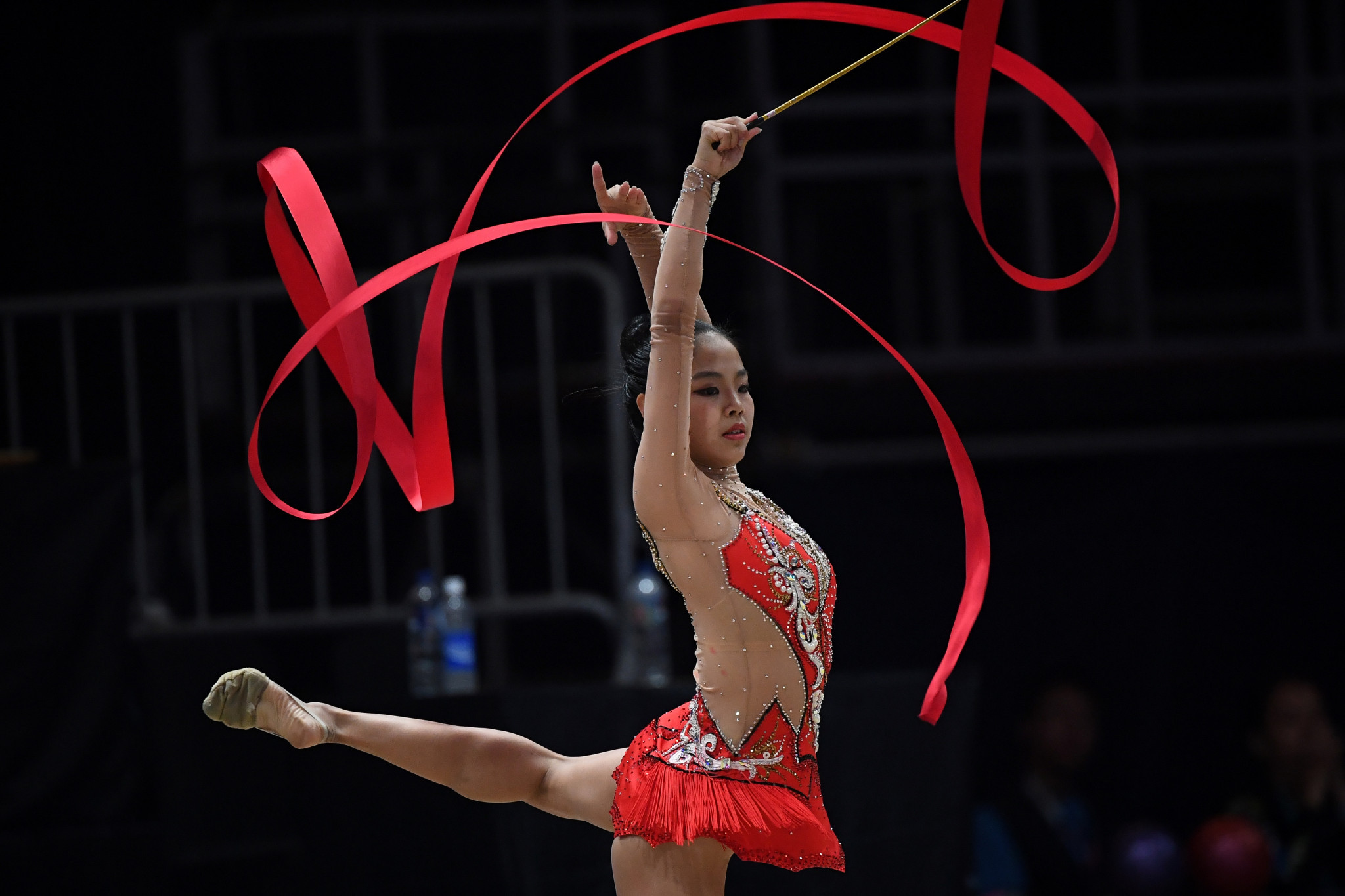 Zhao Yating claimed gold in the ribbon event today ©Getty Images