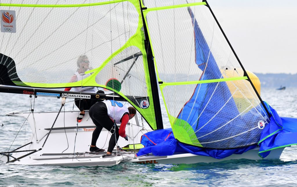 Home teams lead in 49er and 49erFX races at Dutch World Cup sailing meet
