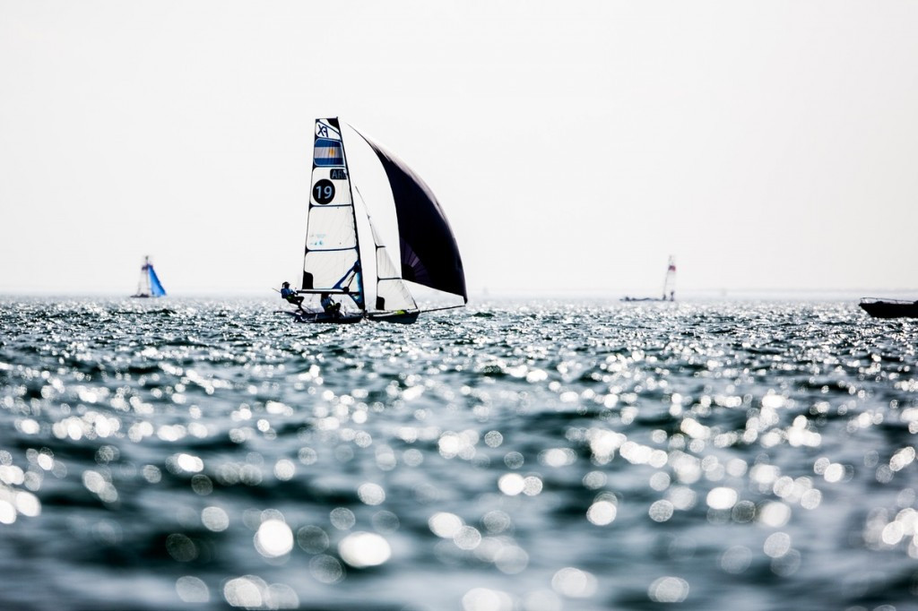 Several fleets saw races postponed due to a lack of wind