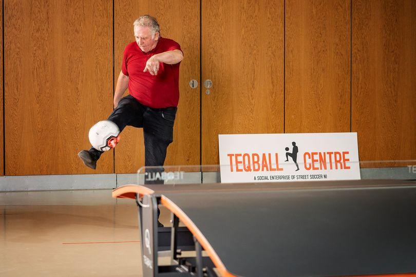 Northern Ireland legend Armstrong helps open new Teqball Centre in Belfast
