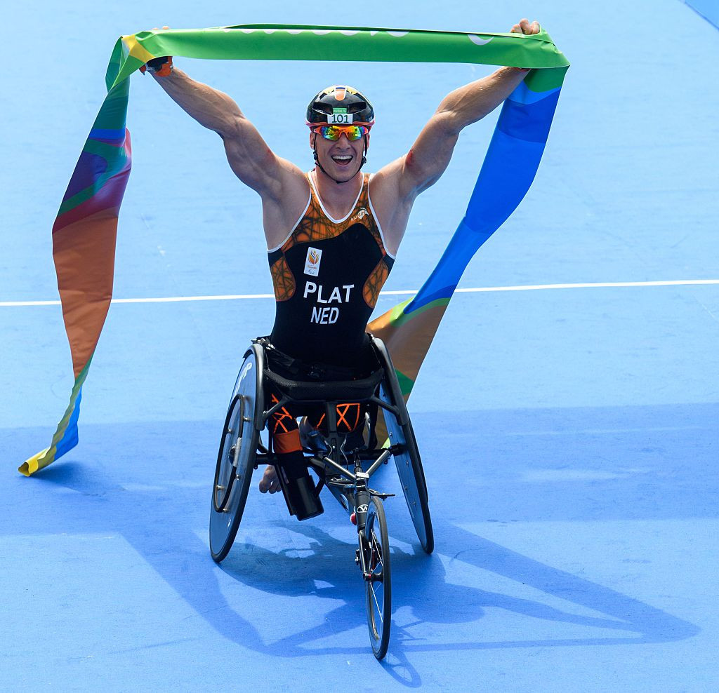 Paralympic triathlon champion Jetze Plat of The Netherlands won his second gold medal at the UCI Para-cycling Road World Championships in Cascais, Portugal today ©Getty Images