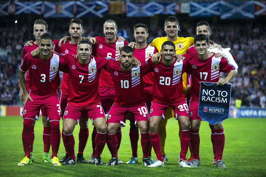 Gibraltar made its debut in international football during the qualifying tournament for Euro 2016 ©Getty Images