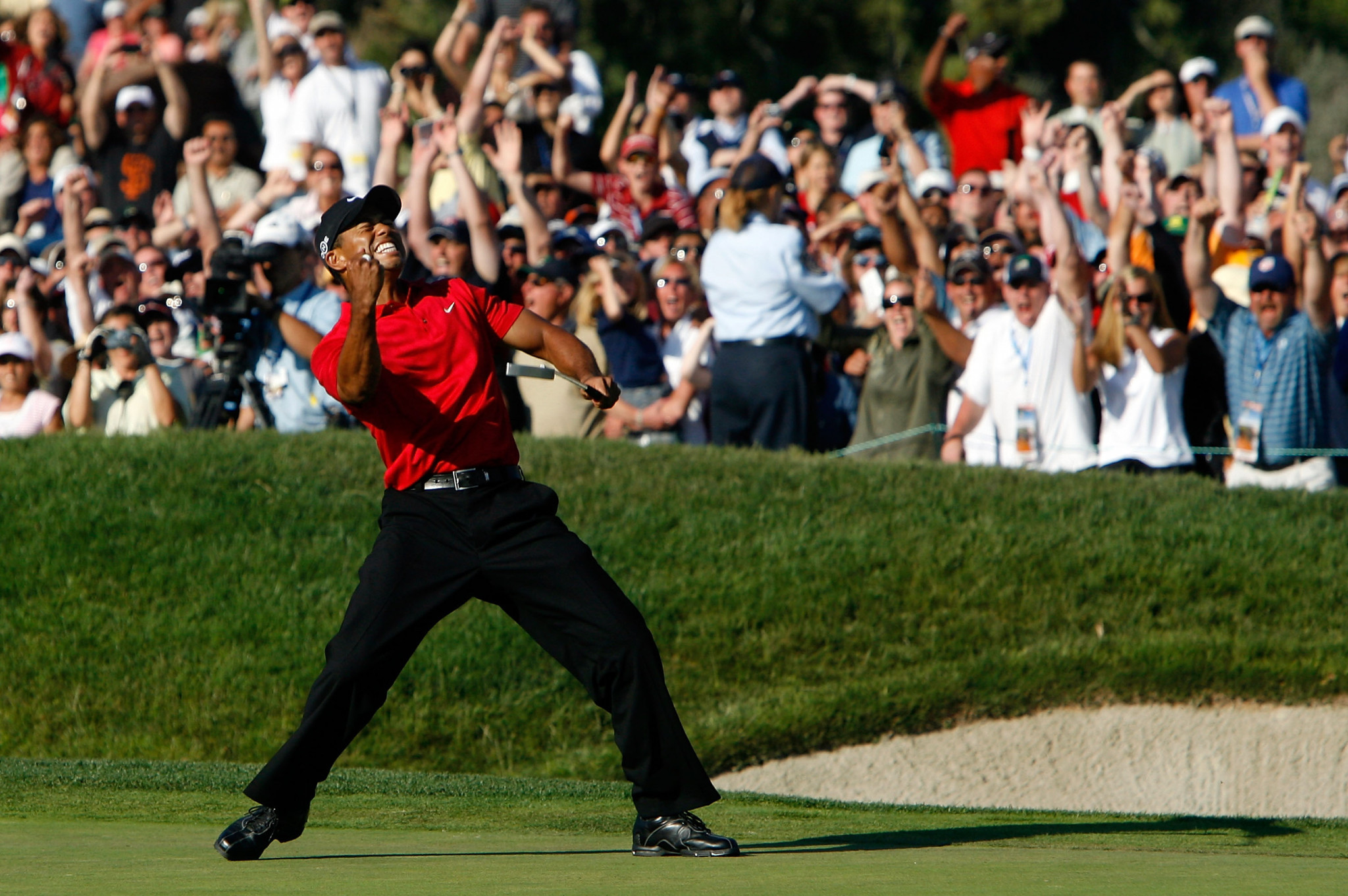 Tiger Woods beat Rocco Mediate in a playoff at the 2008 US Open at Torrey Pines  ©Getty Images