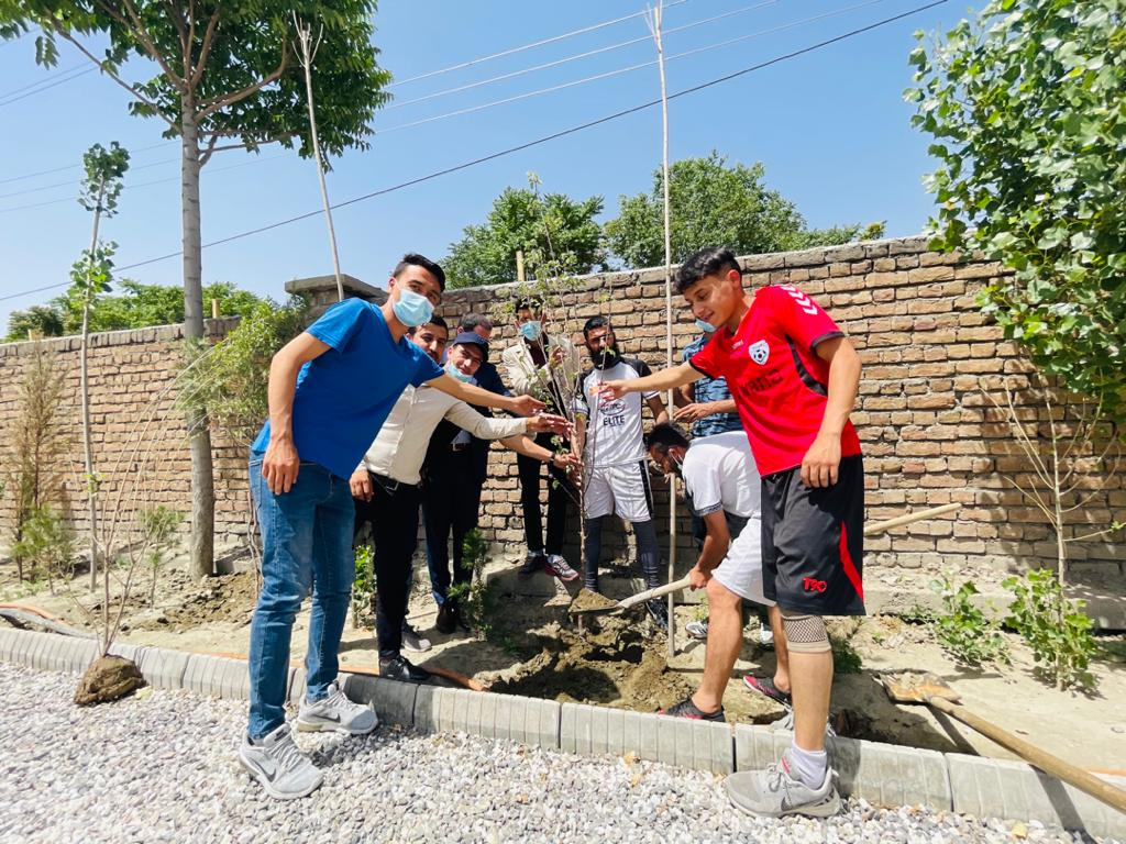 Teqball clubs in Afghanistan participate in tree-planting programme